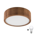 Brilagi - LED Loftlampe CARVALHO 1xE27/60W/230V eg kirsebærtræ, pr. 27 cm