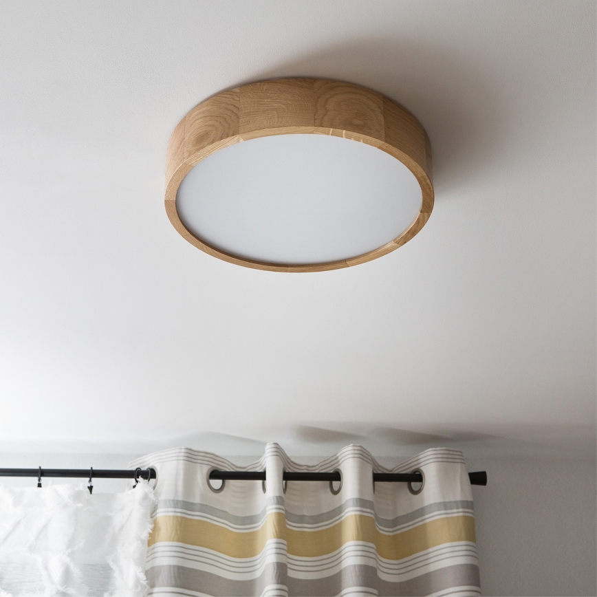 Brilagi - LED-loftlampe CARVALHO 2x E27/15W/230V egetræ Ø 37,5 cm