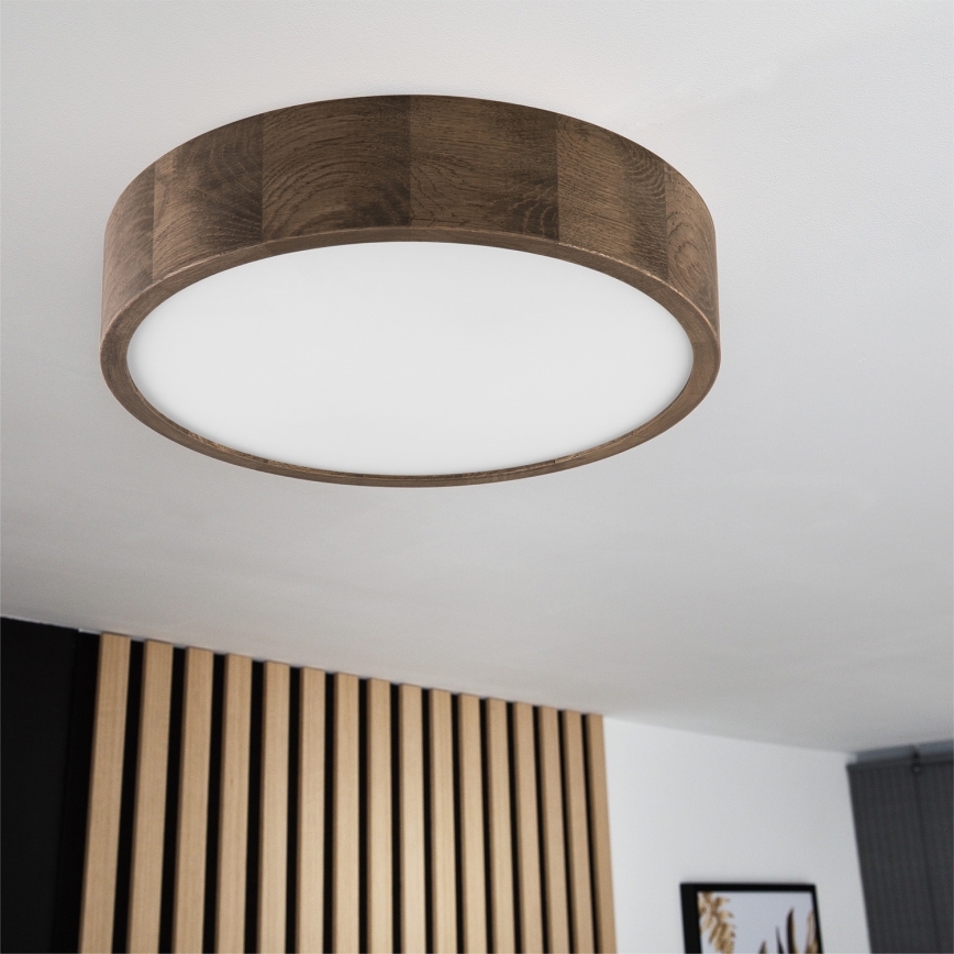 Brilagi - LED loftlampe CARVALHO 2xE27/15W/230V eg/valnød Ø 37 cm