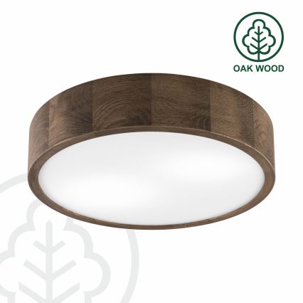 Brilagi - LED loftlampe CARVALHO 2xE27/15W/230V eg/valnød Ø 37 cm