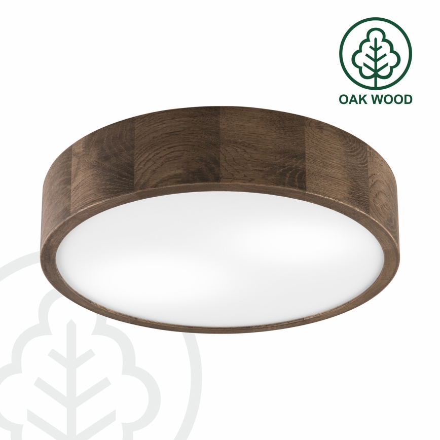 Brilagi - LED loftlampe CARVALHO 2xE27/15W/230V eg/valnød Ø 37 cm