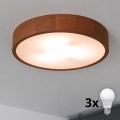 BRILAGI - LED loftlampe CARVALHO 3xE27/15W/230V eg/kirsebær Ø 47 cm