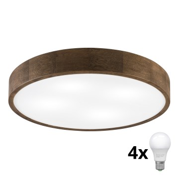 Brilagi - LED Loftlampe CARVALHO 4xE27/60W/230V eget valnød pr. 57,5 cm