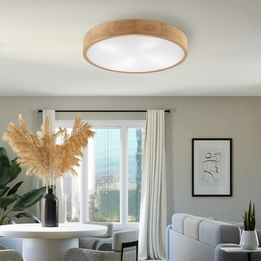 Brilagi - LED Loftlampe CARVALHO 4xE27/60W/230V egetræ pr. 57,5 cm