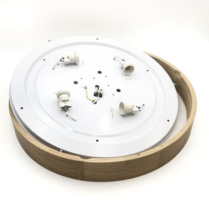Brilagi - LED Loftlampe CARVALHO 4xE27/60W/230V egetræ pr. 57,5 cm