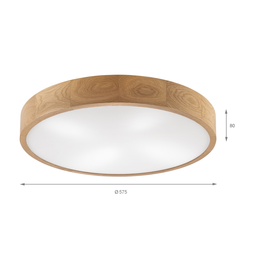 Brilagi - LED Loftlampe CARVALHO 4xE27/60W/230V egetræ pr. 57,5 cm
