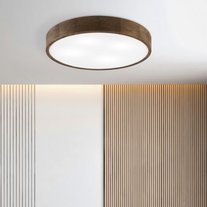 Brilagi - LED Loftlampe CARVALHO 4xE27/60W/230V valnød ø 57,5 cm