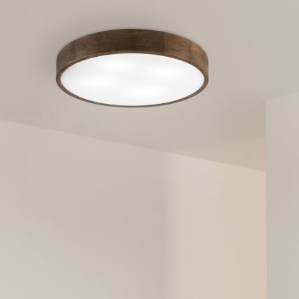 Brilagi - LED Loftlampe CARVALHO 4xE27/60W/230V valnød ø 57,5 cm
