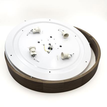 Brilagi - LED Loftlampe CARVALHO 4xE27/60W/230V valnød ø 57,5 cm
