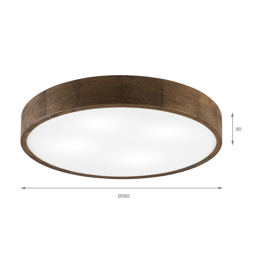 Brilagi - LED Loftlampe CARVALHO 4xE27/60W/230V valnød ø 57,5 cm