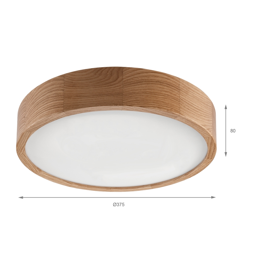 Brilagi - LED loftlampe CARVALHO LED/36W/230V egetræ Ø 37,5 cm