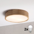 BRILAGI - LED loftlampe CARVALHO MODERN 2xE27/60W/230V Ø 37,5 cm eg