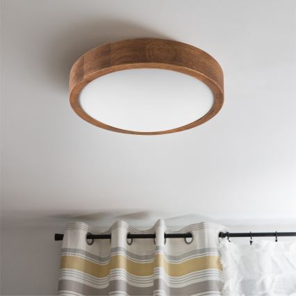 Brilagi - LED loftlampe CARVALHO SLIM 1xE27/15W/230V egetræ-kirsebær Ø 27 cm