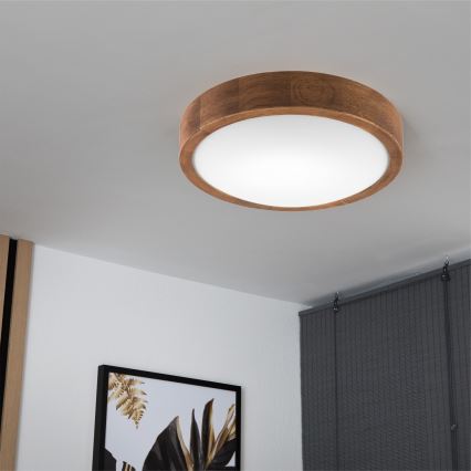 Brilagi - LED loftlampe CARVALHO SLIM 1xE27/15W/230V egetræ-kirsebær Ø 27 cm