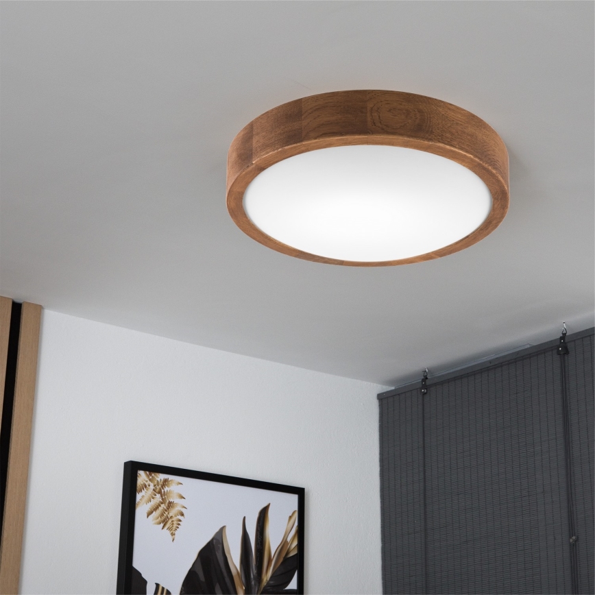 Brilagi - LED loftlampe CARVALHO SLIM 1xE27/15W/230V egetræ-kirsebær Ø 27 cm