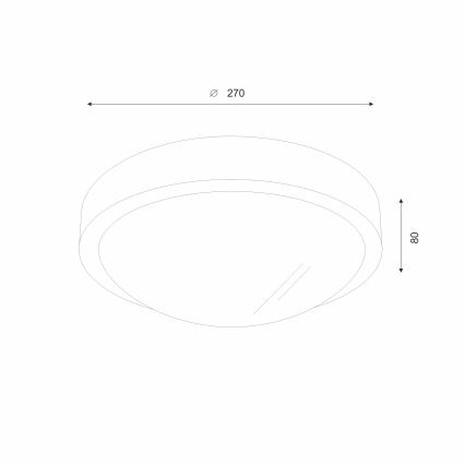 Brilagi - LED loftlampe CARVALHO SLIM 1xE27/60W/230V eg kirsebær diameter 27 cm