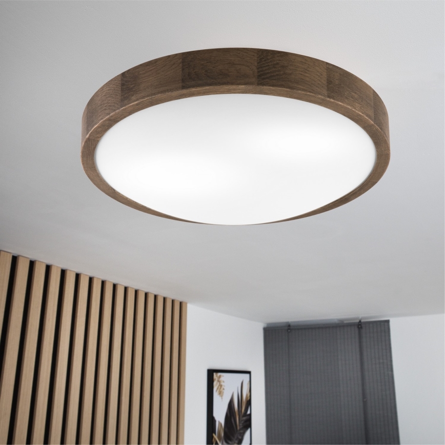 BRILAGI - LED loftlampe CARVALHO SLIM 2xE27/15W/230V eg/valnød Ø 37 cm