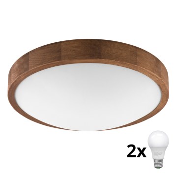 Brilagi - LED loftlampe CARVALHO SLIM 2xE27/60W/230V eg kirsebær diameter 37 cm