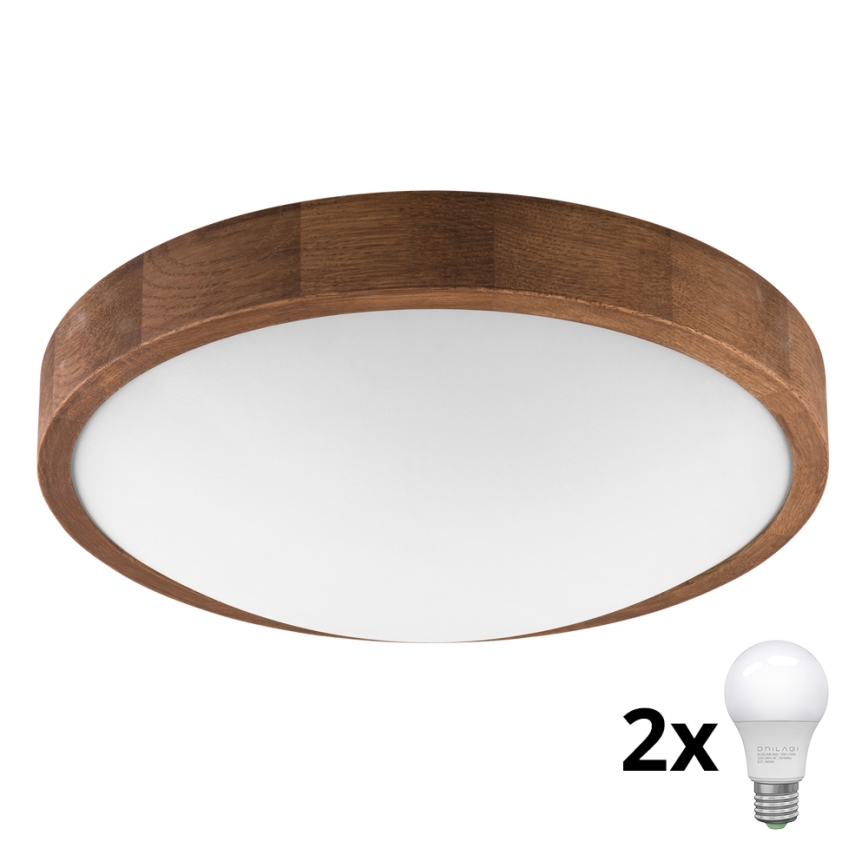 Brilagi - LED loftlampe CARVALHO SLIM 2xE27/60W/230V eg kirsebær diameter 37 cm