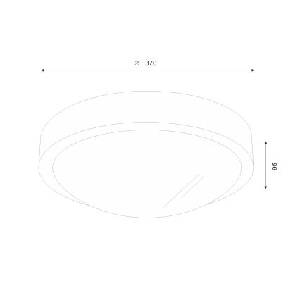 Brilagi - LED loftlampe CARVALHO SLIM 2xE27/60W/230V eg kirsebær diameter 37 cm