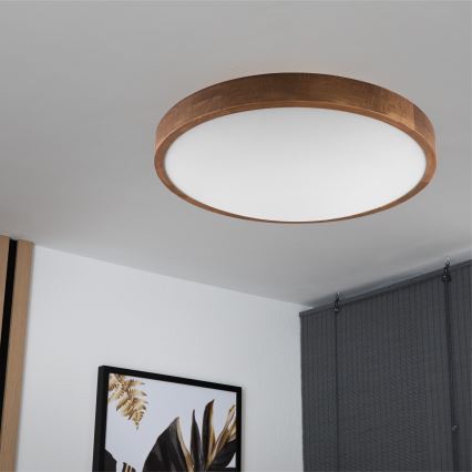 Brilagi - LED loftlampe CARVALHO SLIM 3xE27/15W/230V eg/kirsebær Ø 47 cm