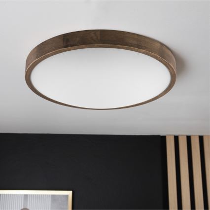 Brilagi - LED loftlampe CARVALHO SLIM 3xE27/15W/230V eg/valnød Ø 47 cm