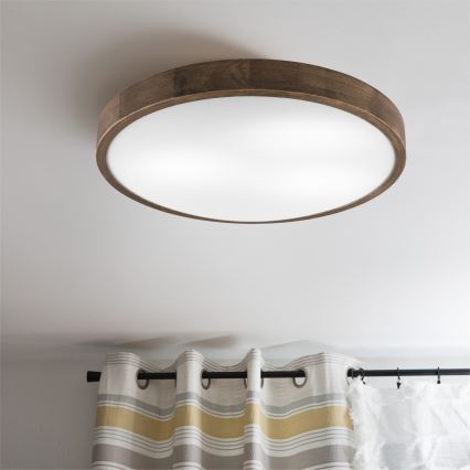 Brilagi - LED loftlampe CARVALHO SLIM 3xE27/15W/230V eg/valnød Ø 47 cm