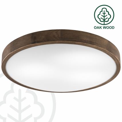 Brilagi - LED loftlampe CARVALHO SLIM 3xE27/15W/230V eg/valnød Ø 47 cm
