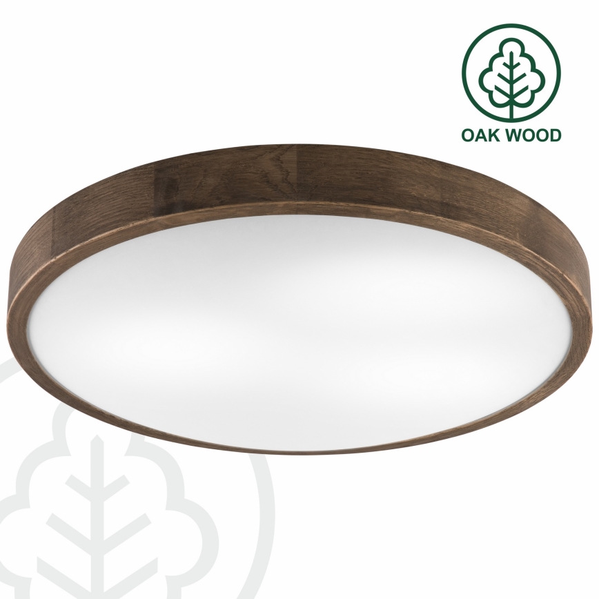 Brilagi - LED loftlampe CARVALHO SLIM 3xE27/15W/230V eg/valnød Ø 47 cm