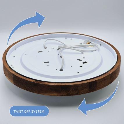 Brilagi - LED loftlampe CARVALHO SLIM 3xE27/60W/230V eg kirsebær diameter 47 cm