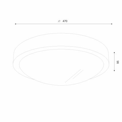 Brilagi - LED loftlampe CARVALHO SLIM 3xE27/60W/230V eg kirsebær diameter 47 cm