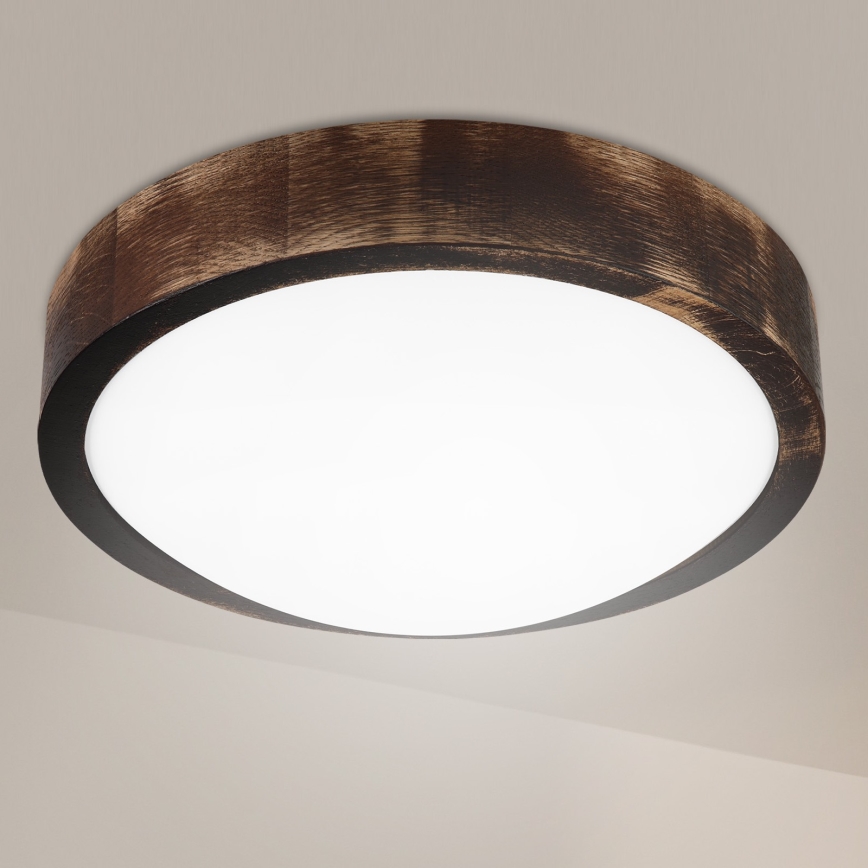 Brilagi - LED loftlampe CARVALHO SLIM SMOKEY LED/20W/230V eg Ø 27,5 cm