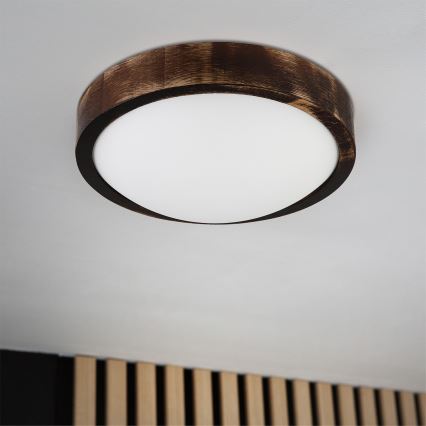 Brilagi - LED loftlampe CARVALHO SLIM SMOKEY LED/20W/230V eg Ø 27,5 cm