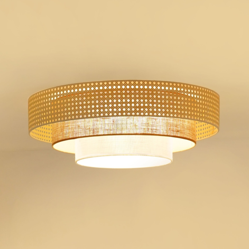 Brilagi - LED loftlampe CEDAR LUNETA LED/26W/230V beige/brun/cremefarvet