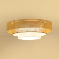 BRILAGI - LED loftlampe CEDAR LUNETA LED/26W/230V Ø 60 cm rattan/brun/creme