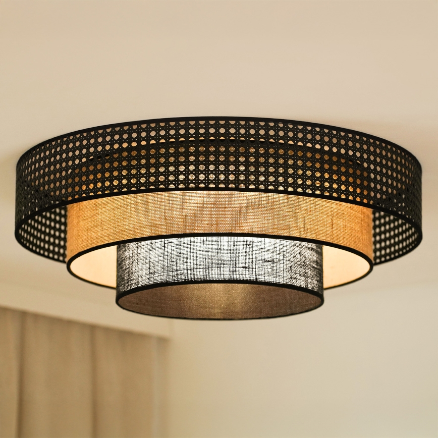 Brilagi - LED loftlampe DAKOTA LUNETA LED/12W/230V diameter 60 cm 3000K/4000K/6400K sort/beige