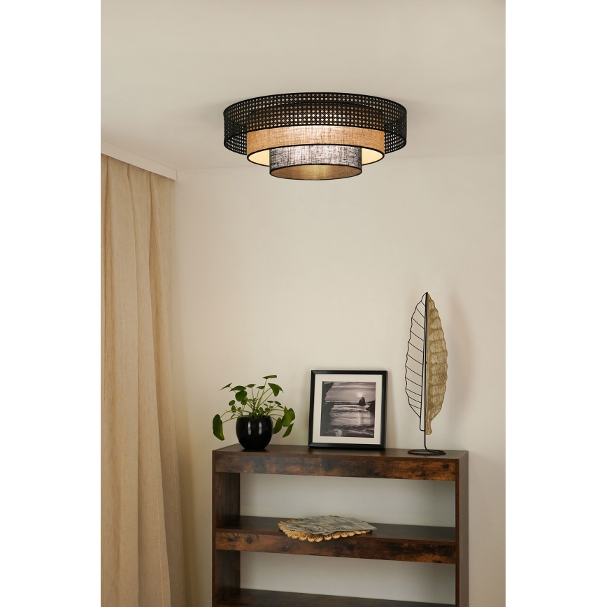 Brilagi - LED loftlampe DAKOTA LUNETA LED/12W/230V diameter 60 cm 3000K/4000K/6400K sort/beige