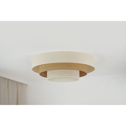 Brilagi - LED loftlampe DENVER LUNETA LED/12W/230V diameter 60 cm 3000K/4000K/6400K beige/cremefarvet