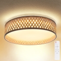 Brilagi - LED loftlampe dæmpbar CAMILA LED/48W/230V 3000-6500K bambus diameter 40 cm + fjernbetjening