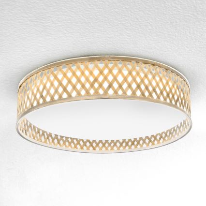Brilagi - LED loftlampe dæmpbar CAMILA LED/48W/230V 3000-6500K bambus diameter 40 cm + fjernbetjening
