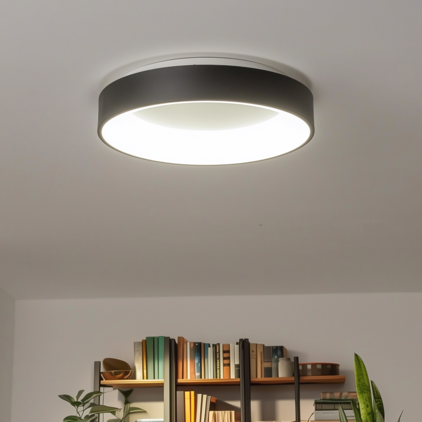 Brilagi - LED loftlampe dæmpbar FALCON LED/80W/230V 3000-6500K diam. 60 cm sort + fjernbetjening