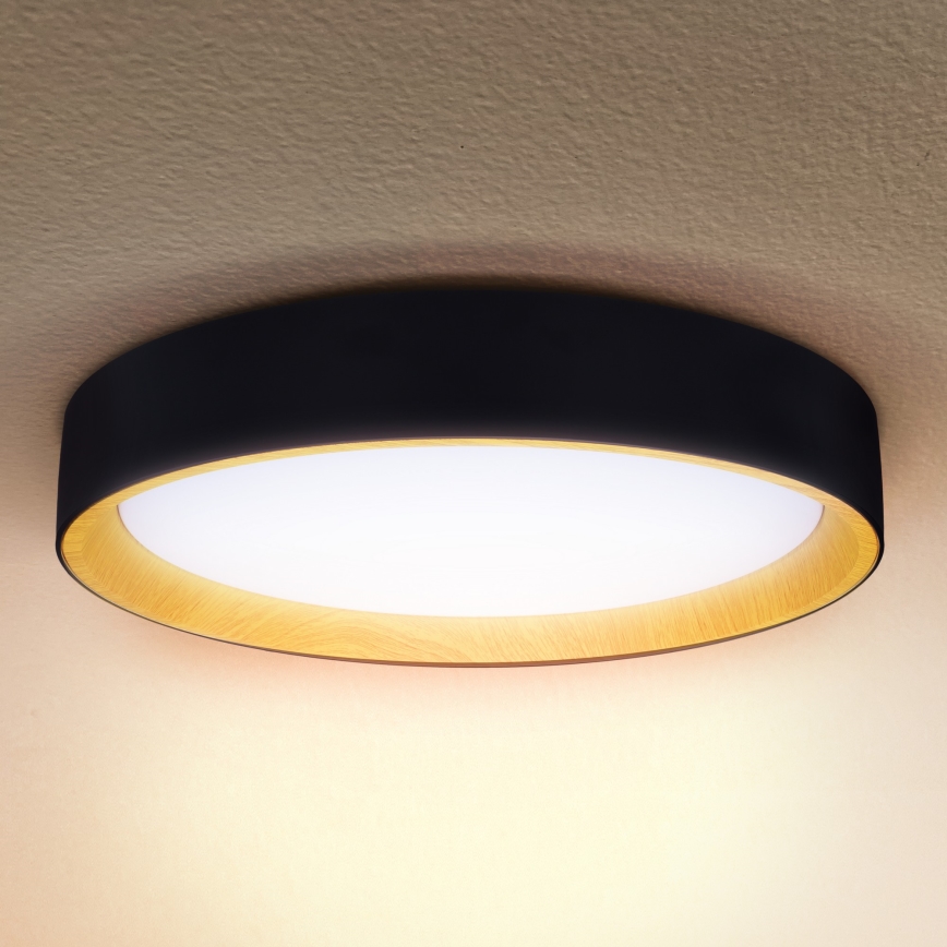 Brilagi - LED loftlampe dæmpbar LARIOS LED/48W/230V 3000-6500K ø 39 cm sort + fjernbetjening
