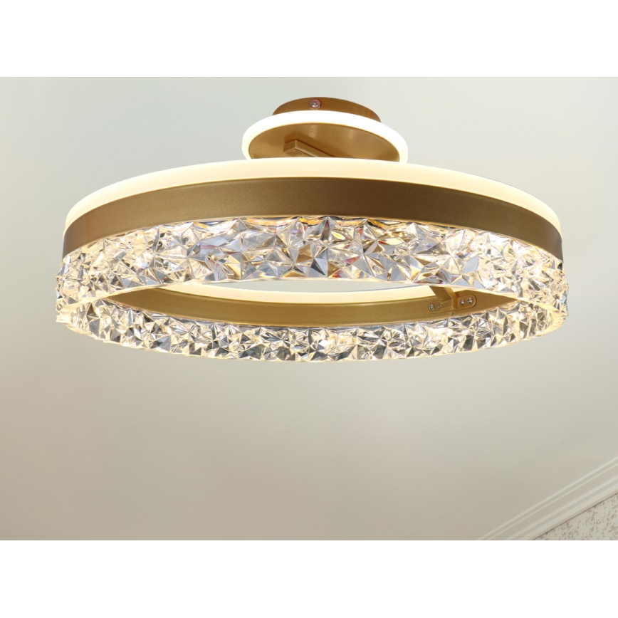 Brilagi - LED loftlampe dæmpbar LED/86W/230V 3000-6500K guldfarvet + fjernbetjening