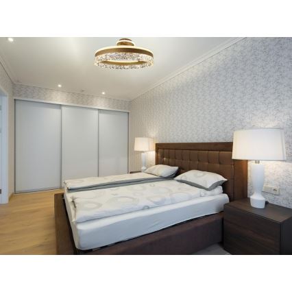 Brilagi - LED loftlampe dæmpbar LED/86W/230V 3000-6500K guldfarvet + fjernbetjening