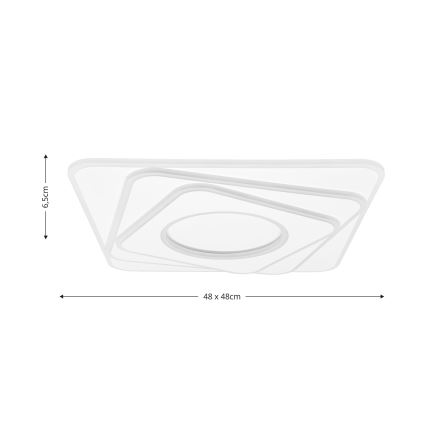 Brilagi - LED loftlampe dæmpbar MODERN LED/100W/230V 2700-6500K 48x48 cm + fjernbetjening