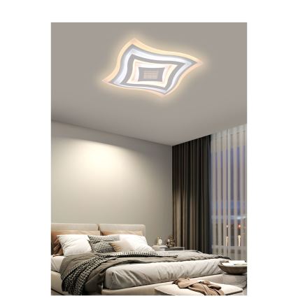 Brilagi - LED loftlampe dæmpbar MODERN LED/102W/230V 2700-6500K 50x50 cm + fjernbetjening