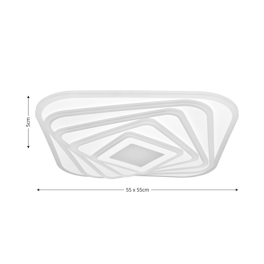Brilagi - LED loftlampe dæmpbar MODERN LED/210W/230V 2700-6500K 55x55 cm + fjernbetjening