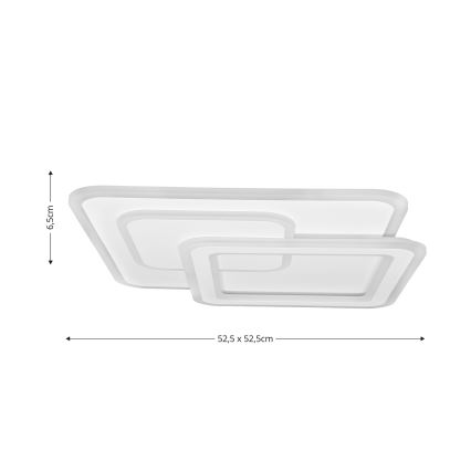 Brilagi - LED loftlampe dæmpbar MODERN LED/80W/230V 2700-6500K 52,5x52,5 cm + fjernbetjening