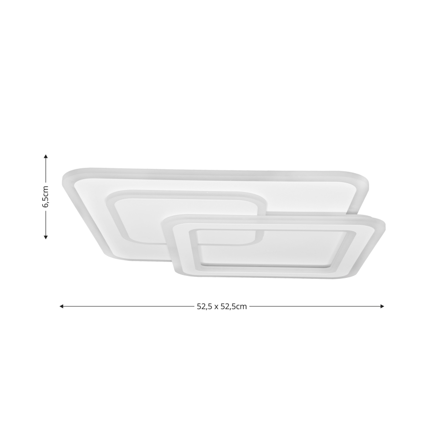 Brilagi - LED loftlampe dæmpbar MODERN LED/80W/230V 2700-6500K 52,5x52,5 cm + fjernbetjening