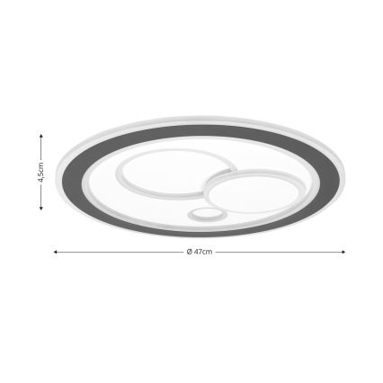 Brilagi - LED loftlampe dæmpbar MODERN LED/89W/230V 2700-6500K diameter 47 cm + fjernbetjening